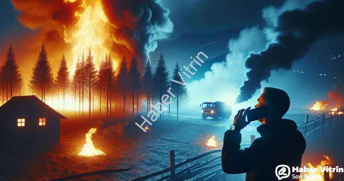 "Aydın Efeler'de Korkutan Yangın: Vatandaşın Dikkati Faciayı Önledi" başlıklı haber için fotorealist